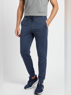 🔥🔥🔥 Lolë Men's Lightweight Lounge Joggers Navy Blue NWOT